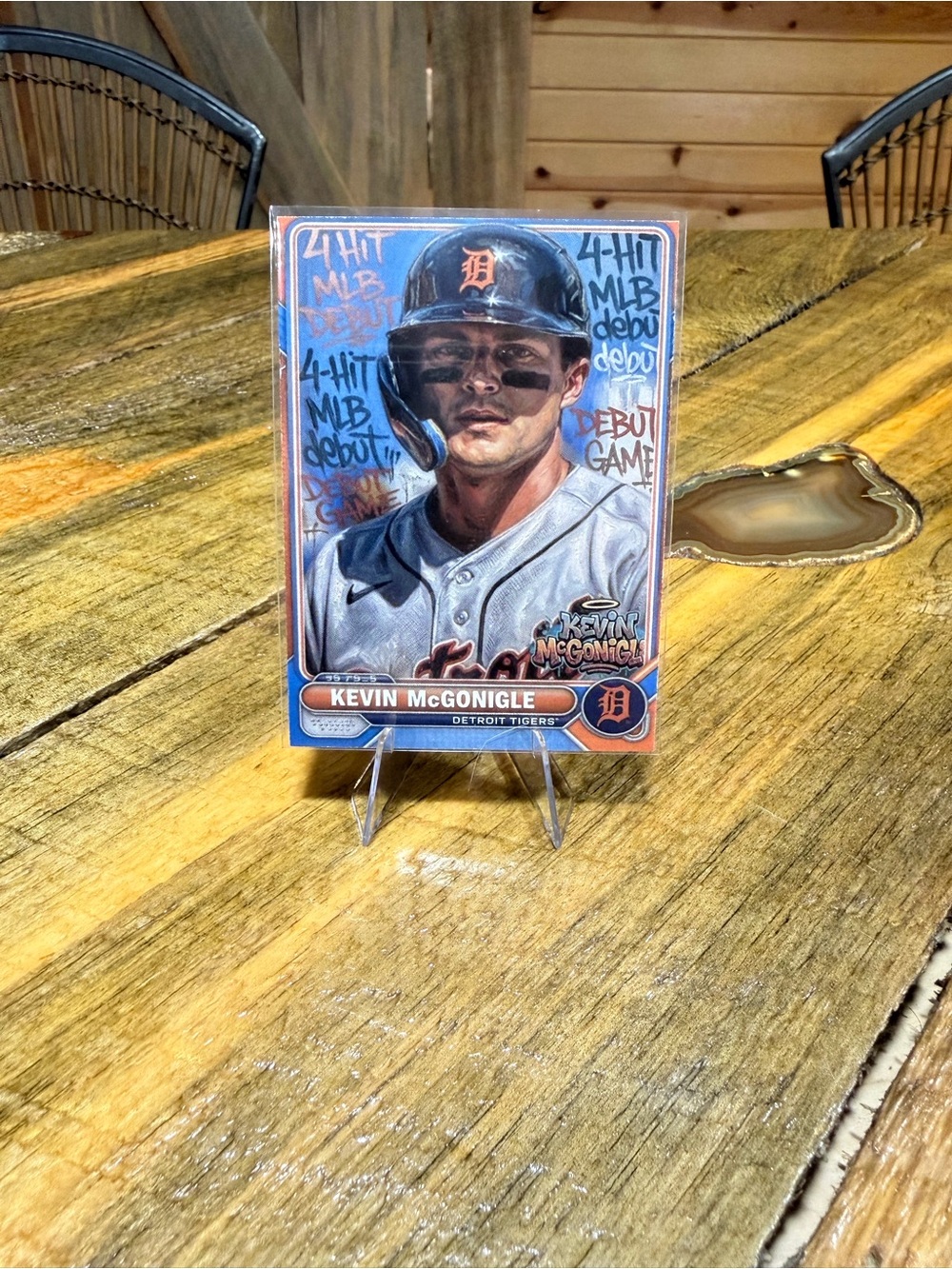 Detroit Tigers Kevin McGonigle Baseball Card Holder - Blue/Orange